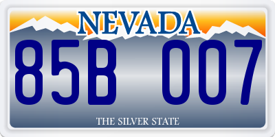 NV license plate 85B007
