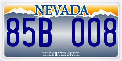 NV license plate 85B008
