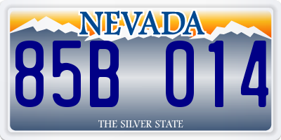 NV license plate 85B014