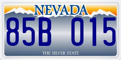 NV license plate 85B015