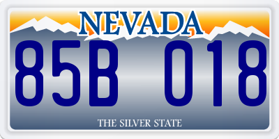 NV license plate 85B018