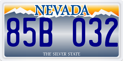 NV license plate 85B032