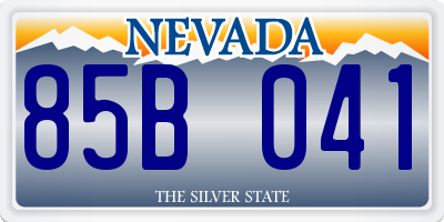 NV license plate 85B041
