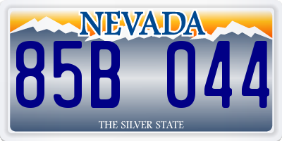 NV license plate 85B044