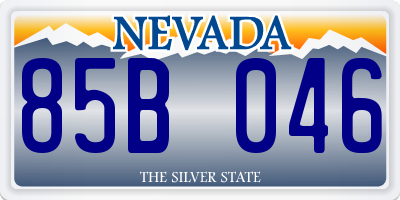 NV license plate 85B046