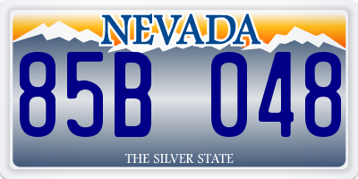 NV license plate 85B048