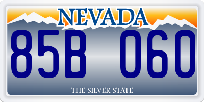 NV license plate 85B060