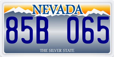 NV license plate 85B065