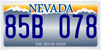 NV license plate 85B078