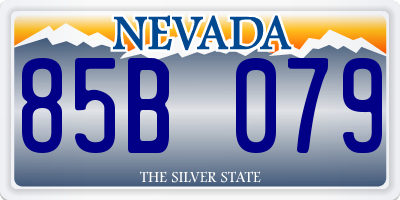 NV license plate 85B079
