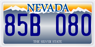NV license plate 85B080