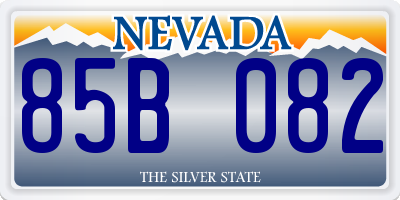 NV license plate 85B082
