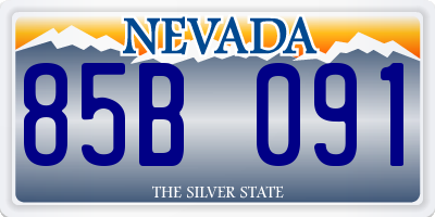 NV license plate 85B091