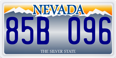 NV license plate 85B096