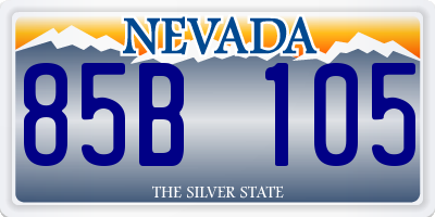 NV license plate 85B105