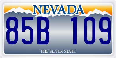 NV license plate 85B109