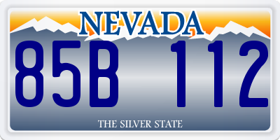 NV license plate 85B112