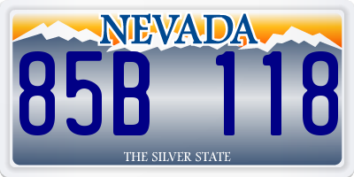 NV license plate 85B118