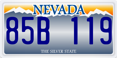 NV license plate 85B119