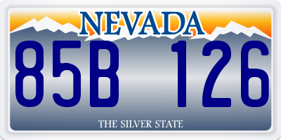 NV license plate 85B126