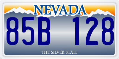 NV license plate 85B128