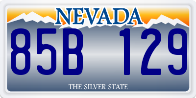 NV license plate 85B129
