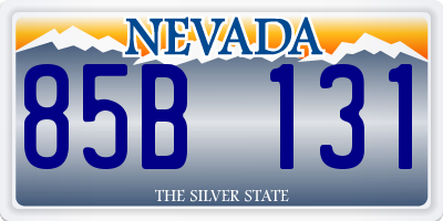 NV license plate 85B131