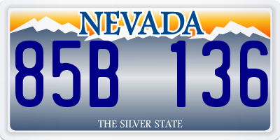 NV license plate 85B136