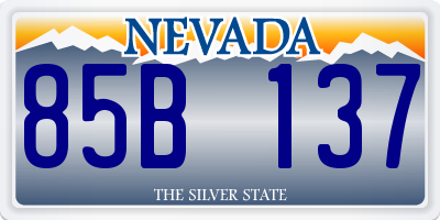 NV license plate 85B137