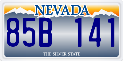 NV license plate 85B141