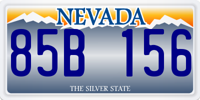 NV license plate 85B156