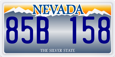 NV license plate 85B158
