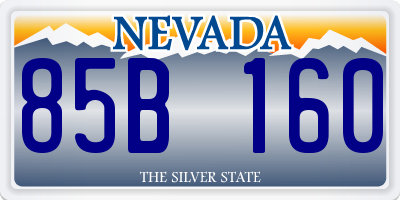 NV license plate 85B160