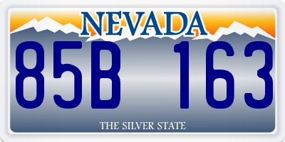 NV license plate 85B163