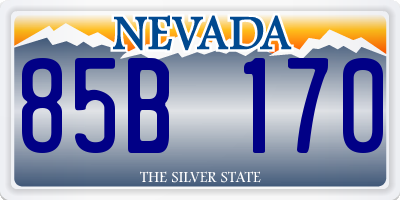 NV license plate 85B170