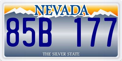 NV license plate 85B177