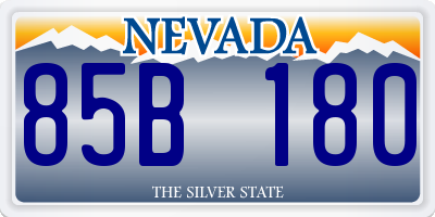 NV license plate 85B180