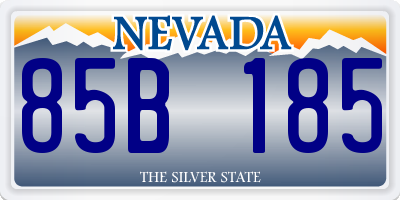 NV license plate 85B185