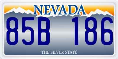 NV license plate 85B186