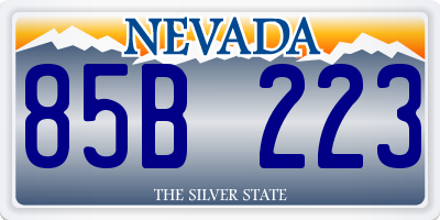 NV license plate 85B223