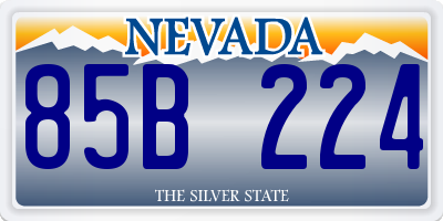NV license plate 85B224