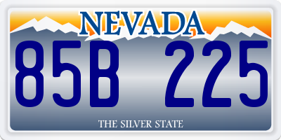 NV license plate 85B225