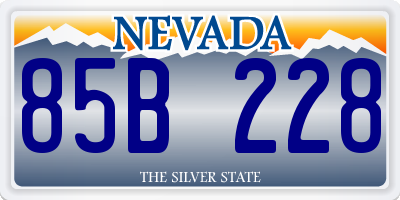 NV license plate 85B228