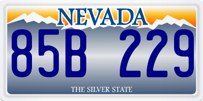 NV license plate 85B229