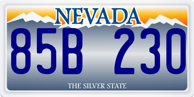 NV license plate 85B230