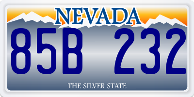 NV license plate 85B232