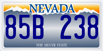 NV license plate 85B238