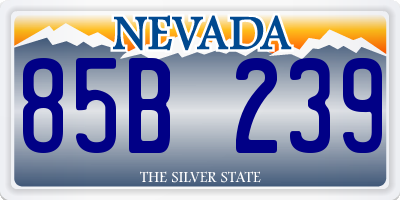 NV license plate 85B239