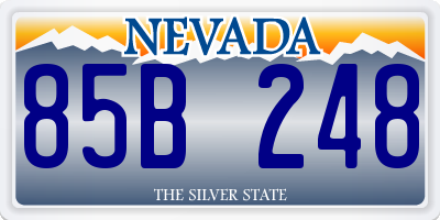 NV license plate 85B248