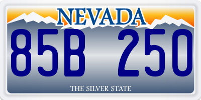 NV license plate 85B250